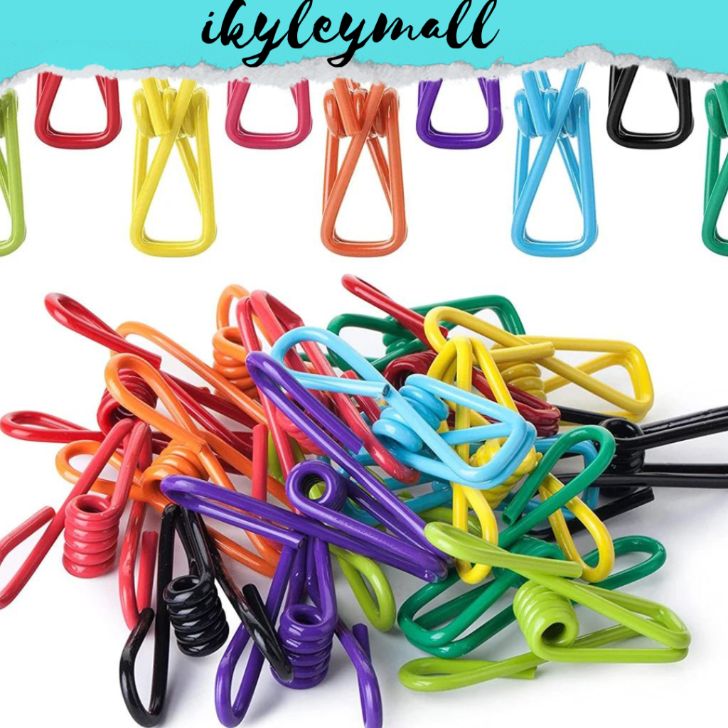 Jepitan Baju Stainless Steel Warna Macaron||Klip Jepit Serbaguna /Klip Jepit Jemuran /Klip Jepit Bes