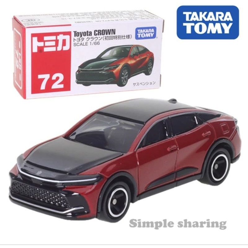 TOMICA TOYOTA CROWN RED BLACK TAKARA TOMY #72 DIECAST MOBIL SUV HATCHBACK CITY CAR CROSSOVER CARS KA