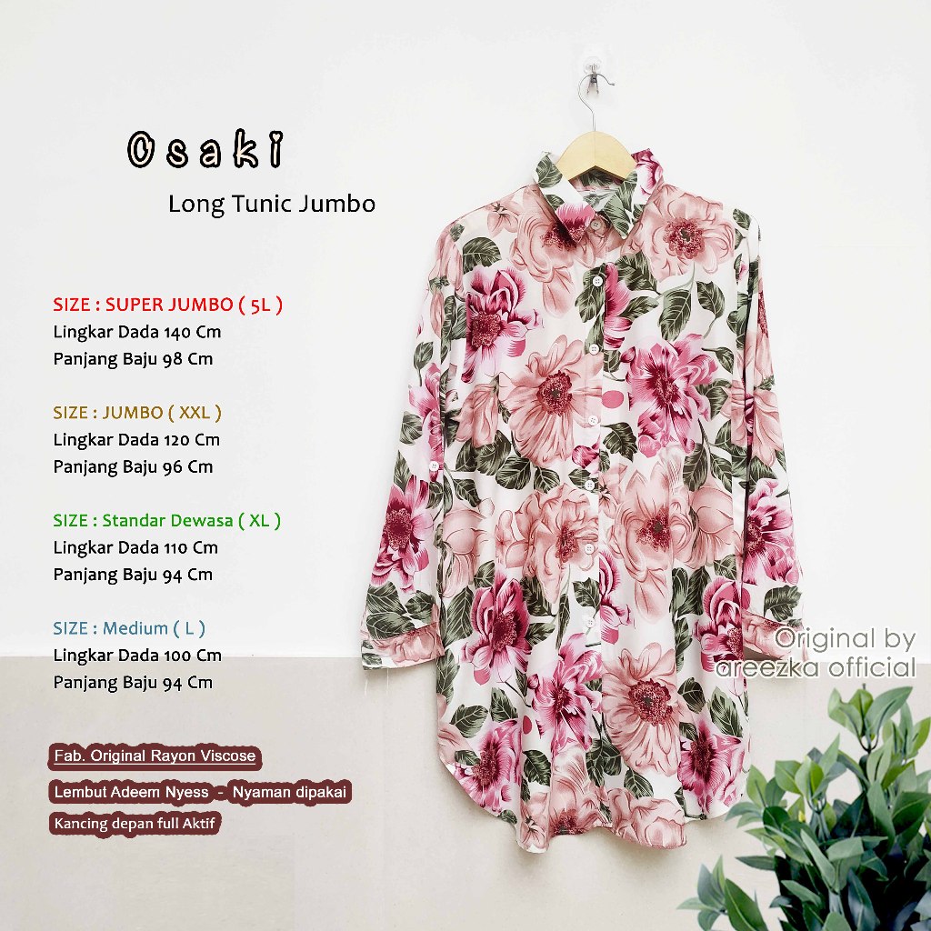 Arkais Tunik Motif Arkais Rayon Premium by Areezka