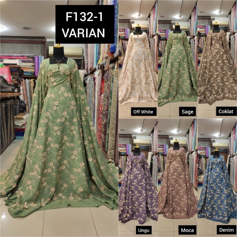 Kain Katun Bordir Bunga 3D F132-1 VARIAN