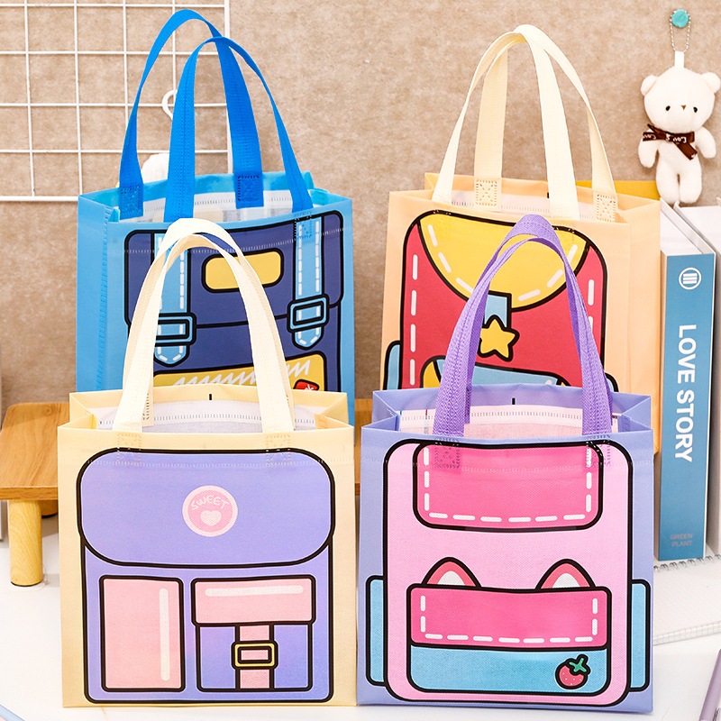 

[GOODIE BAG NON WOVEN] Goodie Bag Souvenir Ulang Tahun Anti Air, Tote Bag / Hand Bag / Tas Hampers / Tas Les / Tas Kado Non Woven Motif Ransel, Souvenir Birthday Tema Sekolah Full Color
