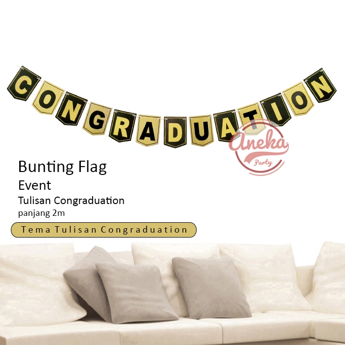 banner wisuda congraduation gold hitam toga / banner graduation hitam gold / banner wisuda grad