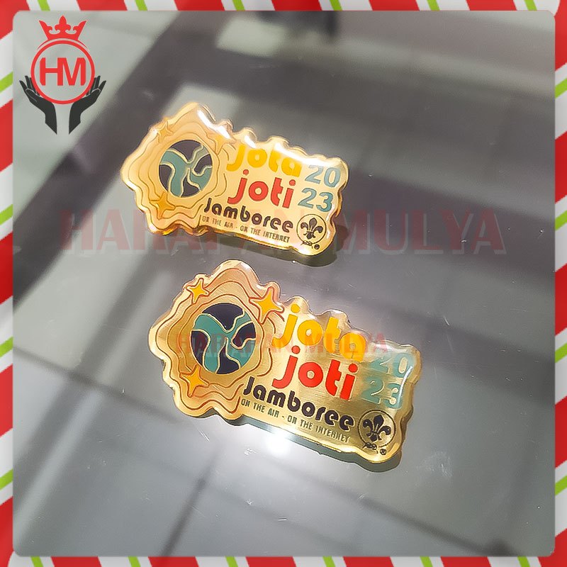 Bros Pin Jota Joti Model Bentuk 2023 - Pin Pramuka Jota Joti - Harapan Mulya