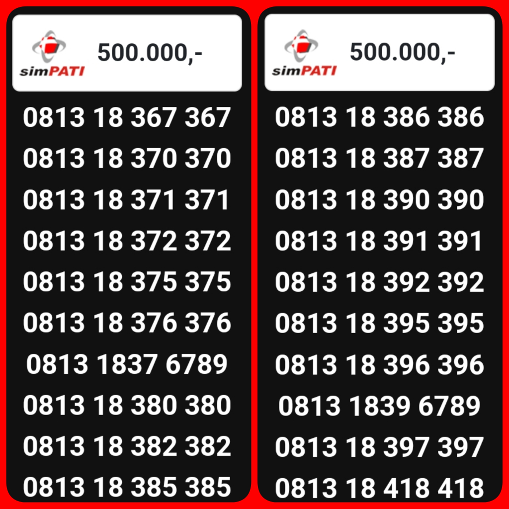 NOMOR CANTIK & REQUEST NOMOR klik cari Nomor Cantik Indonesia @43