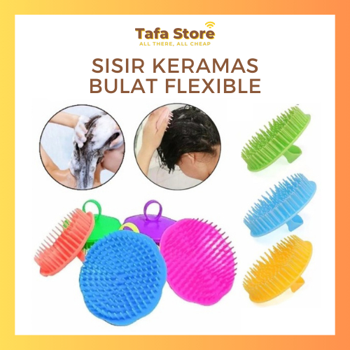 TAFA Sisir Keramas Bulat Krimbat Creambath Rambut Pria Wanita Sisir Pangkas Rambut Salon