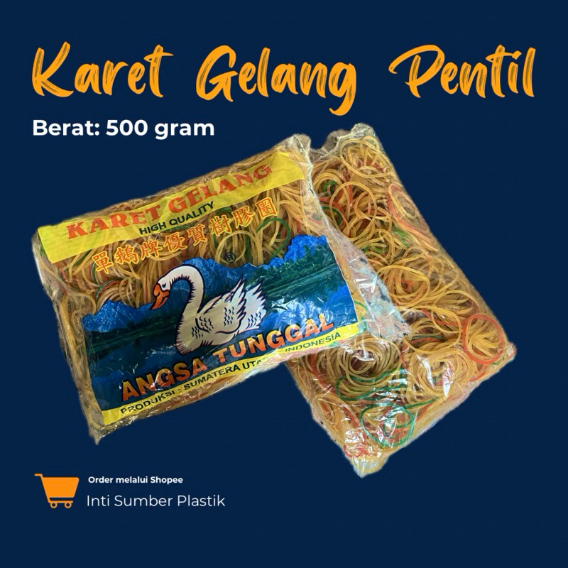

Karet gelang pentil/karet pentil elastis cap angsa tunggal 500gr