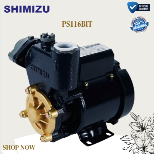 SHIMIZU WATER PUMP PS 116 BIT POMPA AIR NON AUTOMATIC/PS116BIT/PS116 BIT/PS 116BIT/ORIGINAL/GARANSI
