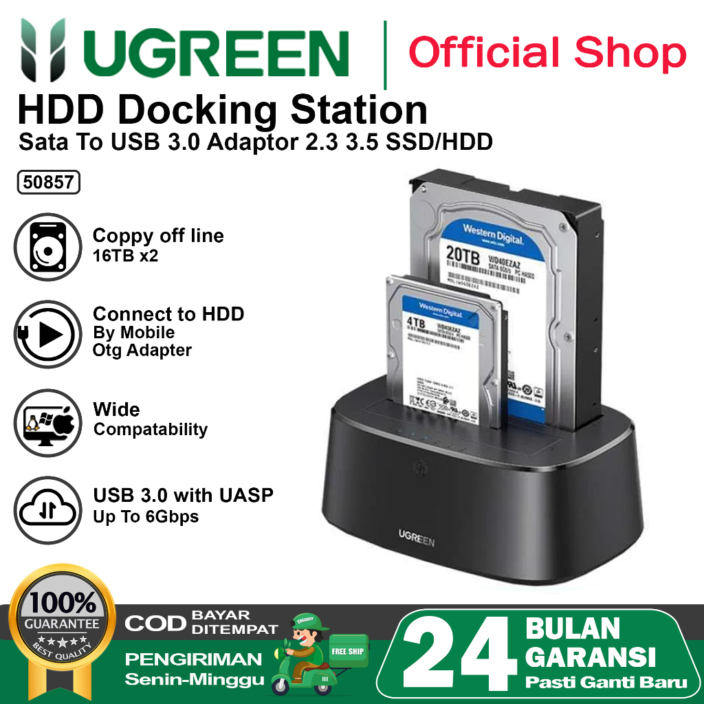 UGREEN HDD Docking Station 2.5/3.5 inch HDD and SSD Hard Drive Dock