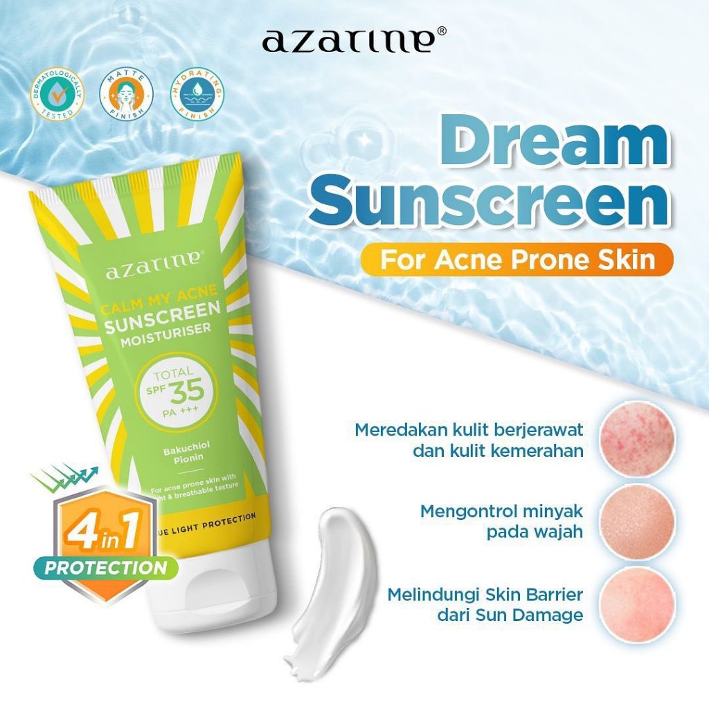 azarine sunscreen calm my acne spf 35 - azarine calm my acne sunscreen spf 35