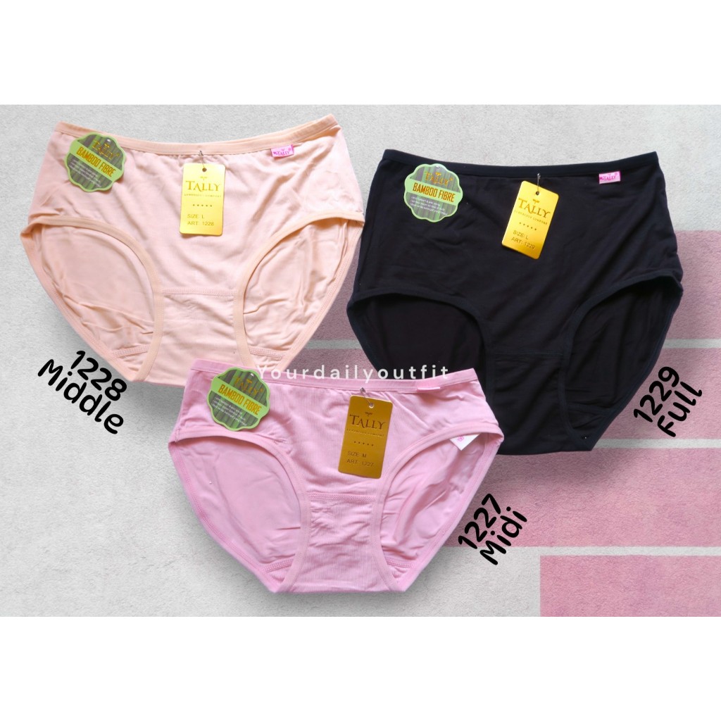 Isi 6 Pc Tally Celana Dalam Wanita CD Tally Katun Bambu / CD Wanita Tally Nyaman Dan Lembut
