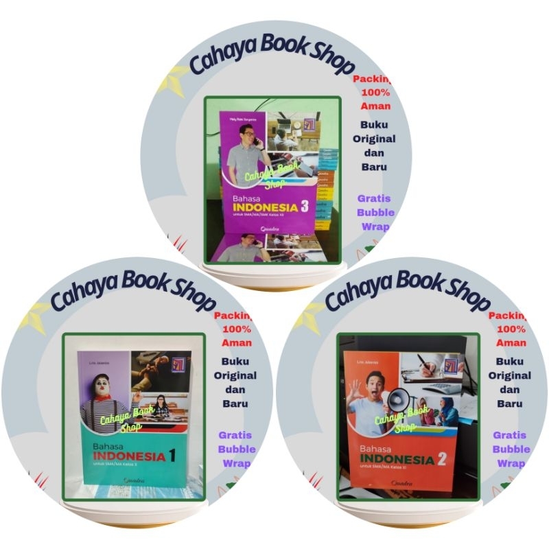 Buku Bahasa Indonesia Kelas 10,11,12 SMA Kurikulum Merdeka Quadra