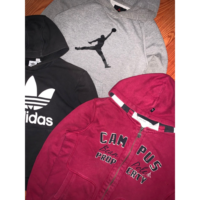 3pcs hoodie (adidas,bean pole,& jordan)