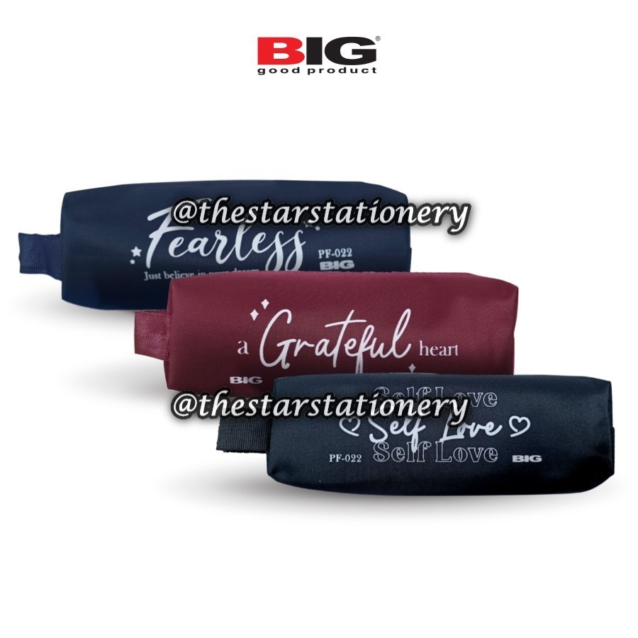 

(1 Biji) Kotak Pensil Resleting BIG PF-022 Quotes / Tempat Pensil Resleting 20*5*7 Cm