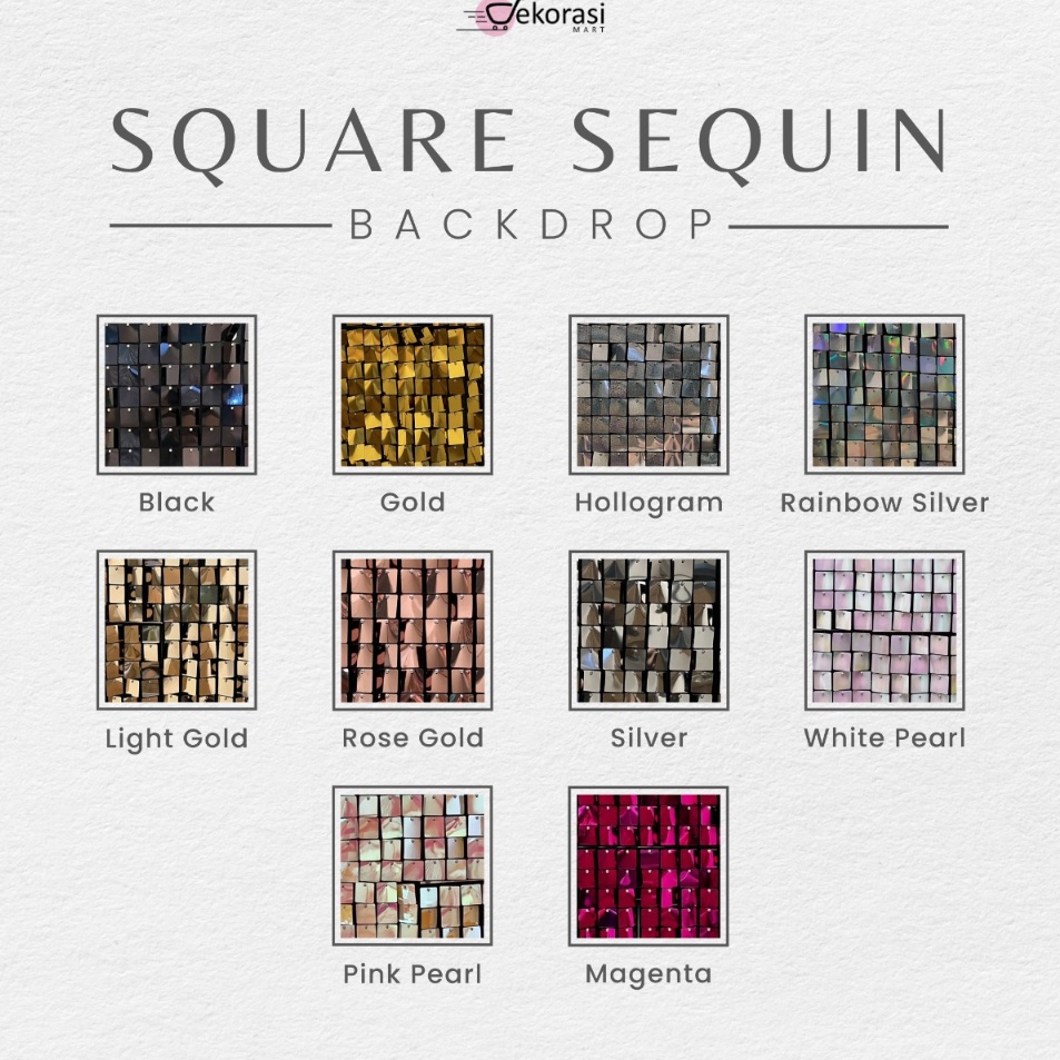 Sale Khusus 5 PANEL TERMURAH Square Sequin Tile Backdrop  Sequin Backdrop  Dekorasi Dinding  Dekorasi Pesta  Dekorasi ulang tahun lamaran