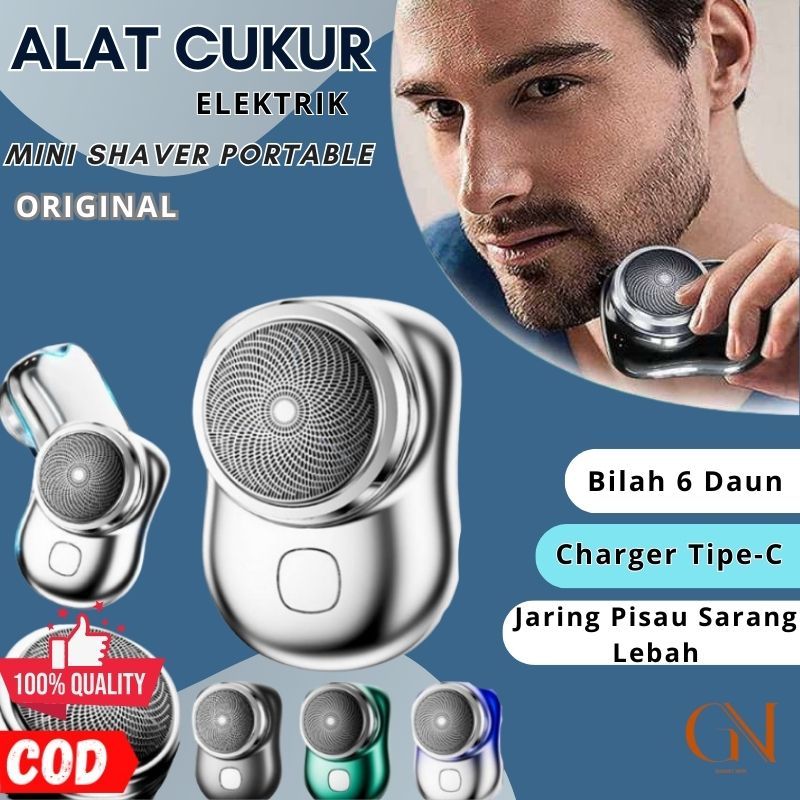 Mini Shaver Portable USB Alat Cukur Mini Alat Cukur Jenggot Pria Elektrik Ukuran Saku Alat Cukur Kum