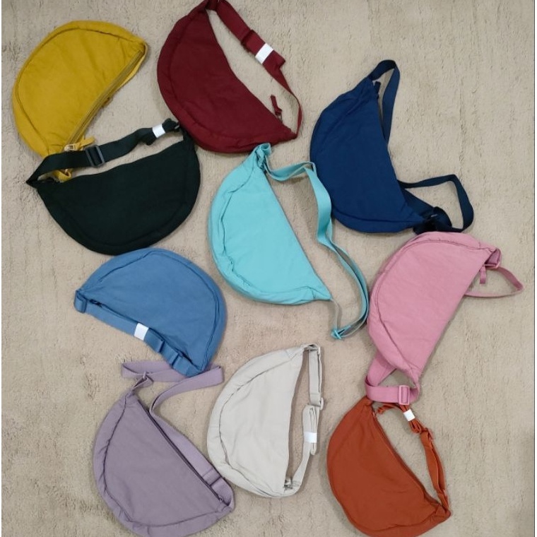 Silahkan Belanja Tas Selempang Waistbag Ala Uniqlo  Tas Half Moon Nilon Corduroy