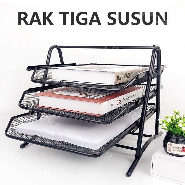 

Baru Rak Kes Dokumen Surat 3 n Paper Document Letter Tray 3 Tier