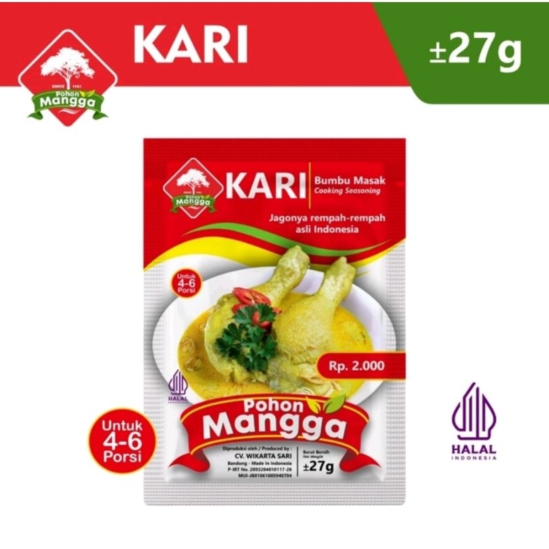 

bumbu kari instant cap pohon mangga 27 gram