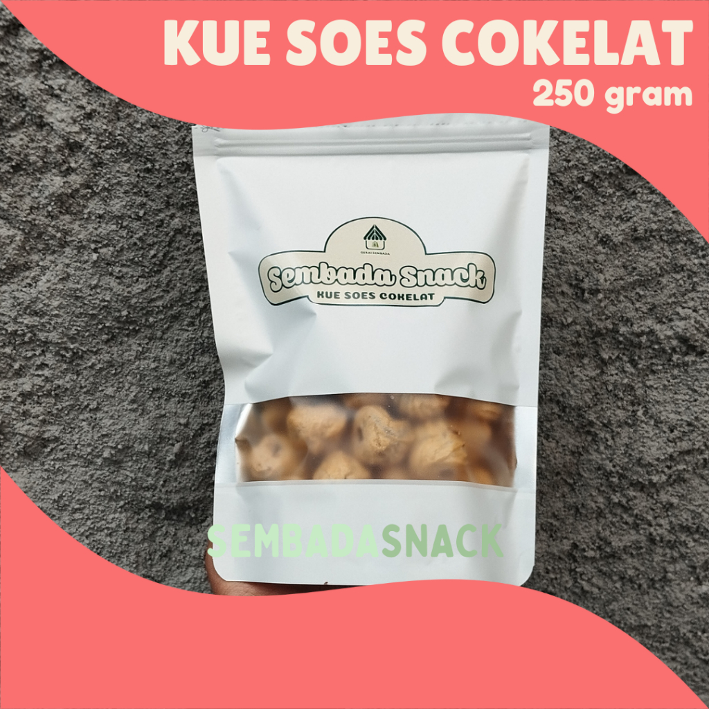 

Kue Soes Kering Isi Cokelat Rasa Original / Choco Soes / Kue Sus Coklat - SEMBADA SNACK