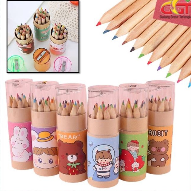 

Harga Grosir 12 Tabung Pensil Warna Plus Serutan Pendek 9cm