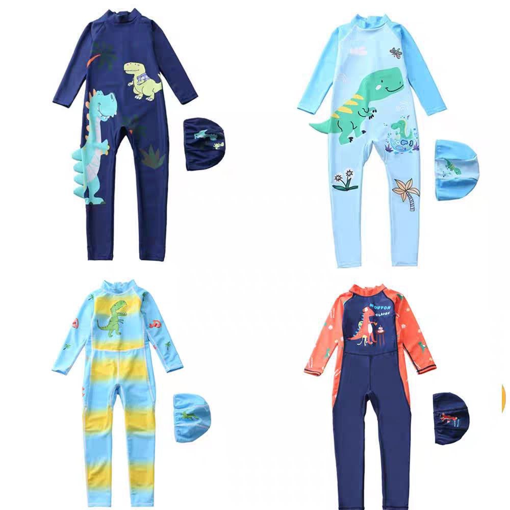 Baju Renang Diving Rash guard Jumsuit Lengan Panjang Anak Laki 3 5 6 7 8 10 Tahun