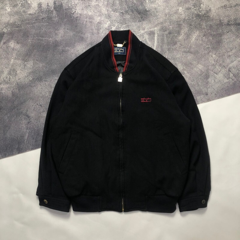 windy club casual wool bomber jacket