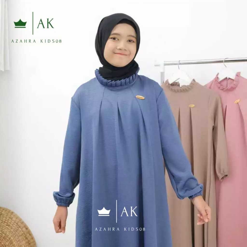 Gamis Anak Crinkle Airflow Usia 3 s/d 14 tahun #MAHIRA