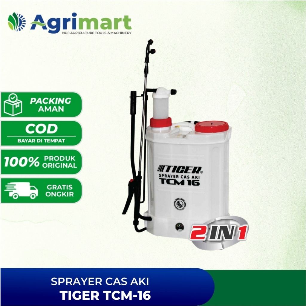 Sprayer Elektrik 16 Liter Tiger TCM-16 2 in 1 Alat Semprot Hama Tanaman Cas Aki