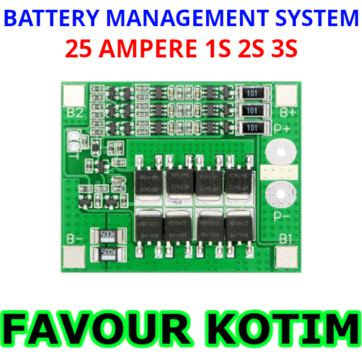 MODUL PROTEKSI 25A BATERAI 1S 2S 3S LITHIUM BATERE BMS 18650 FVKOTIM