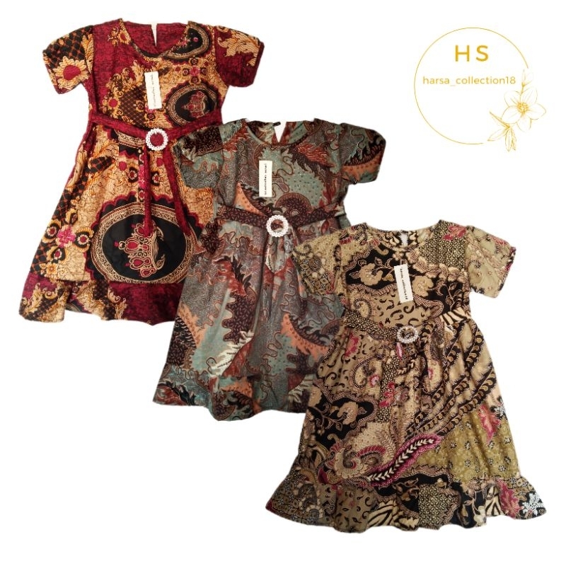 batik anak perempuan dress batik anak perempuan