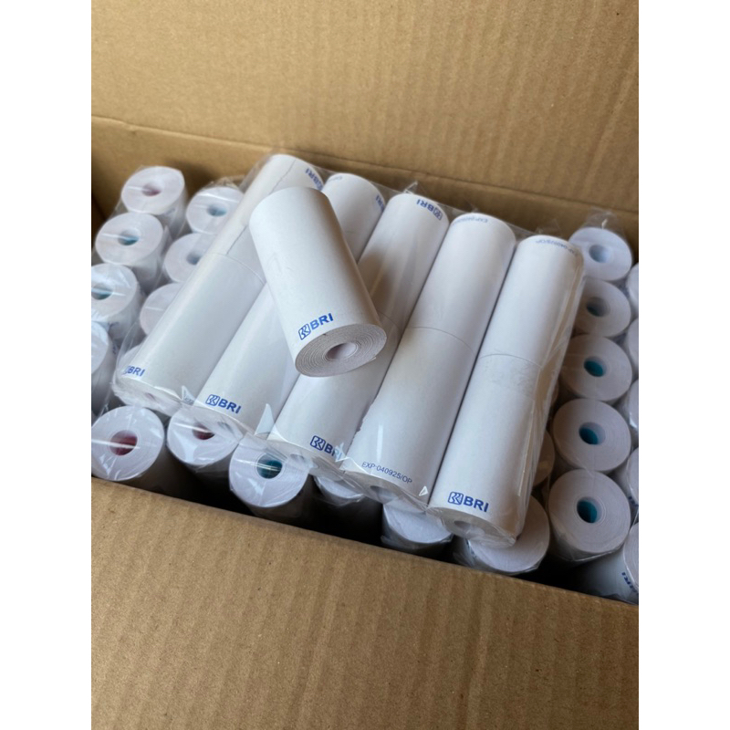 

Paket 100Roll Thermal Logo Bri Terbaru 58X30|57X30 Brilink