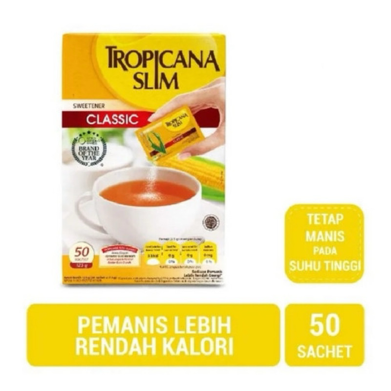 

Gula Tropicana Slim Classic 50 Sachet