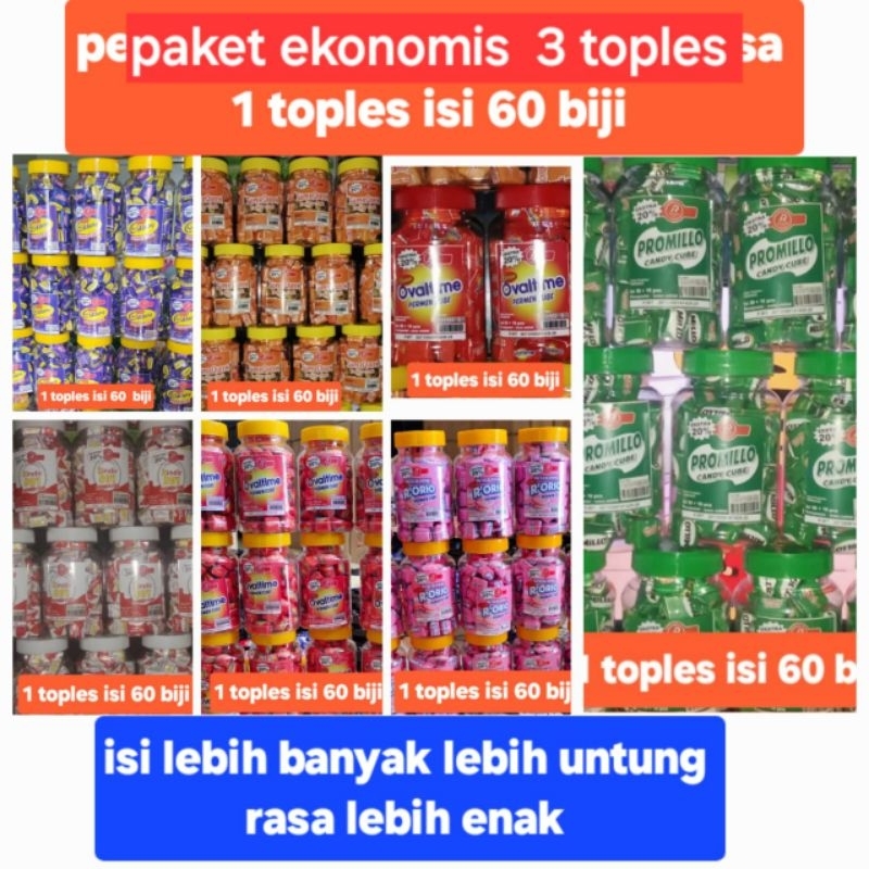 

[PAKET HEMAT 3 TOPLES] permen susu aneka rasa coklat candy cube silverking,ovaltime, kindir boy, cetburry, R'orio, dan Promilo