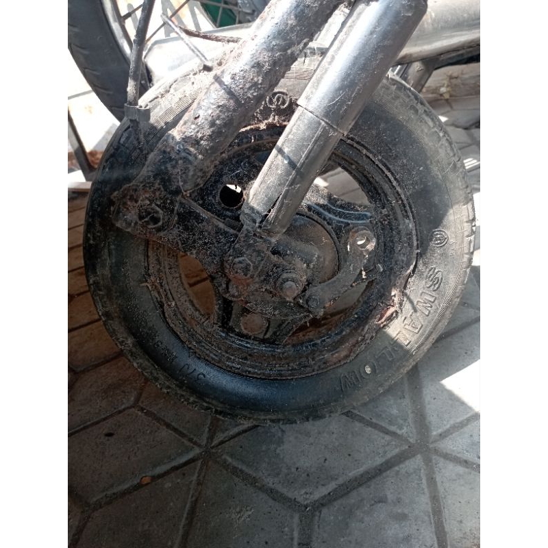 VELG DEPAN QINGQI 50CC/VELG RING 8/VELG MATIC 50CC/SPAREPART QINGQI 50CC/SPAREPART MATIC 50CC