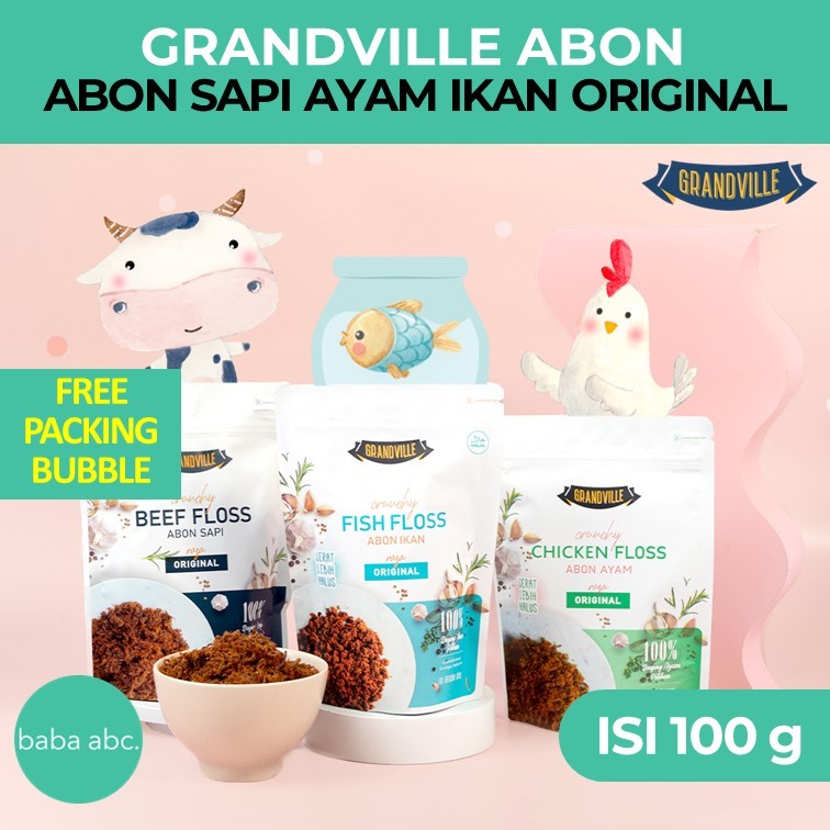 

Abon CIPUNG Abon GRANDVILLE Beef Floss Abon Sapi Chicken Floss Abon Ayam Ikan Original Spicy