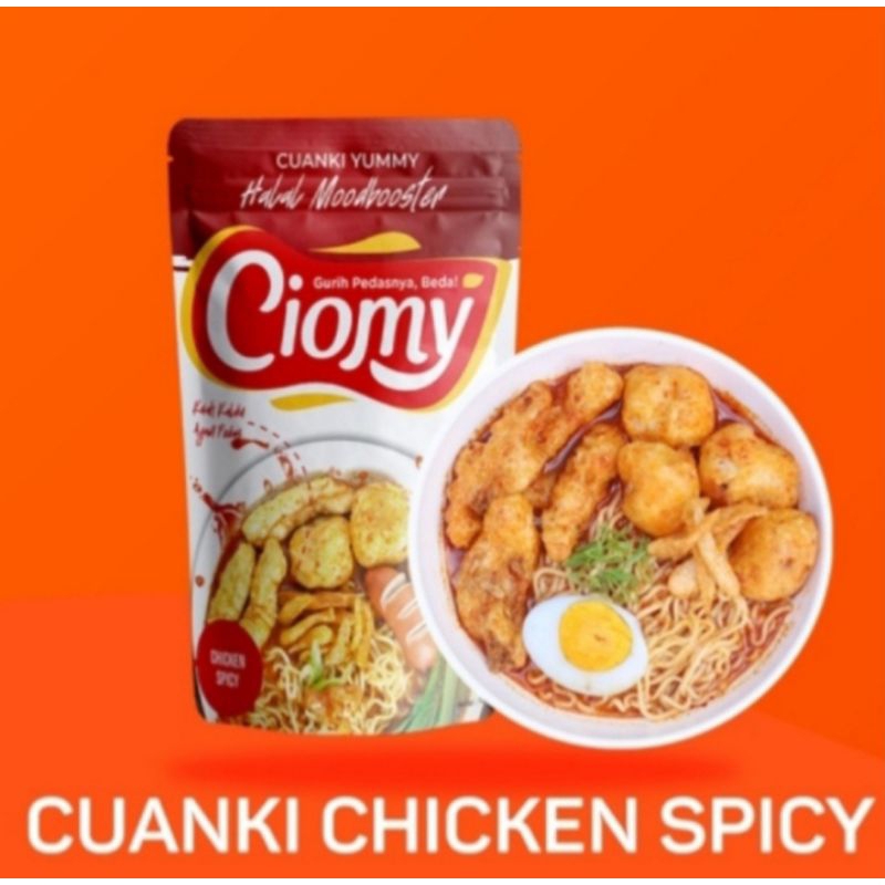 

CIOMY - cuanki spicy kemasan pouch mie kuning 120gr ayam pedas kuah original