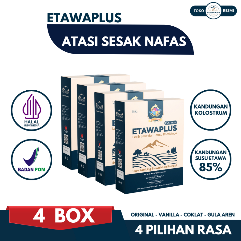 

Etawaplus - Paket 4 Box - Susu Kambing Etawa 100% Asli Original