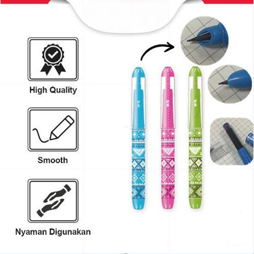 

M&G Economic Fountain Pen Tinta Biru / Crystal Blue Colorful - AFPX0972