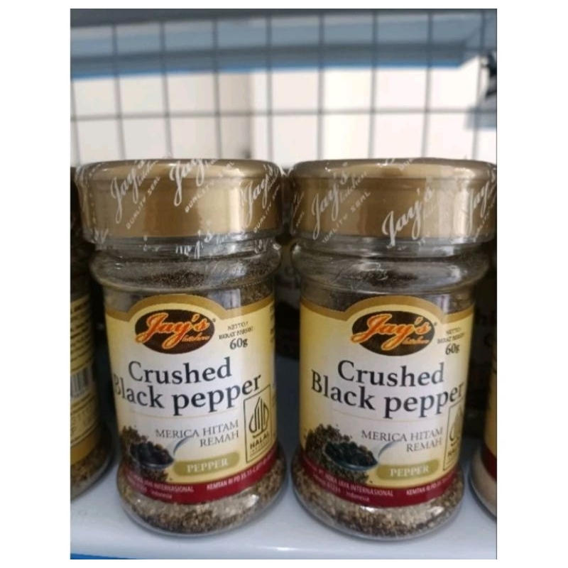 

Jays Crushed Black Pepper 60gr / Jays Merica Hitam Rempah