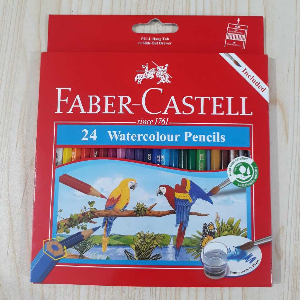 

PENSIL WARNA WATERCOLOUR ISI 24 WARNA FABER CASTELL