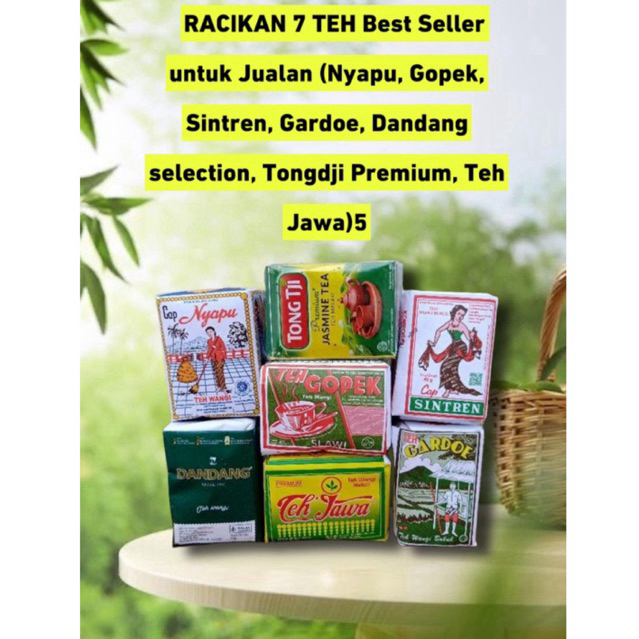 

RACIKAN 7 TEH Best Seller untuk Jualan (Nyapu, Gopek, Sintren, Gardoe, Dandang selection, Tongdji Premium, Teh Jawa)5