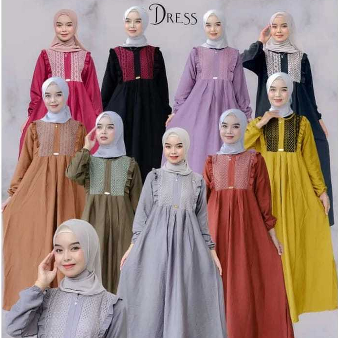 GAMIS ALYA DREES BRUKAT //KEBAYA BROKAT TERBARU //KEBAYA//SERAGAMAN PESTA