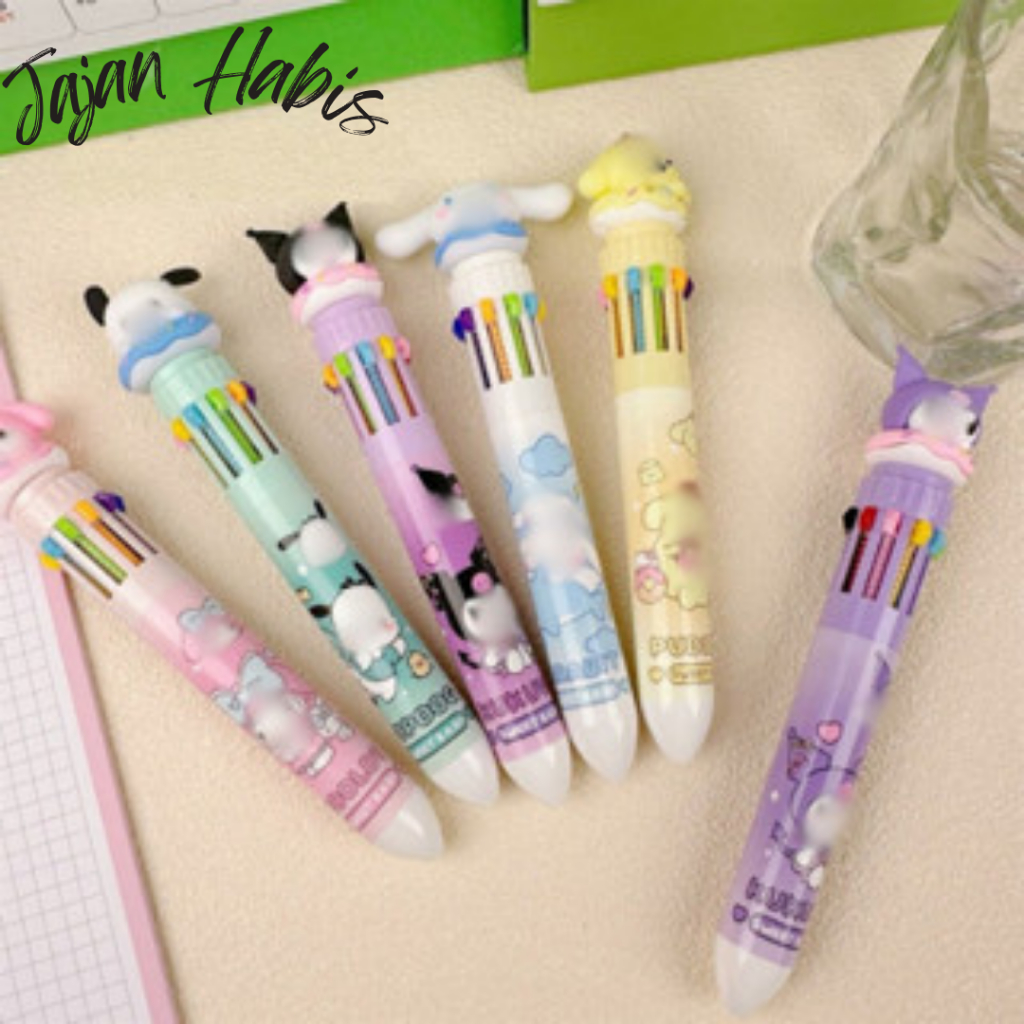 

JABIS Pena Mekanik Karakter Kartun Pulpen 10 Warna Lucu 3D DOLL Bolpen Gel Tinta Donat Animasi 10 Warna Alat Tulis Sekolah Anak Super Imut