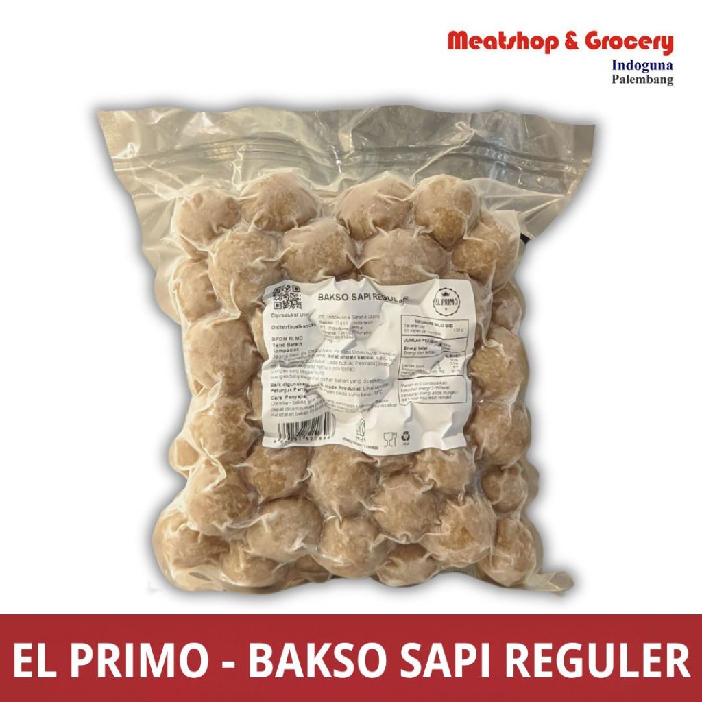 

Bakso Reguler El Primo | 1 Kg | Bakso Sapi | Meatshop Indoguna Palembang