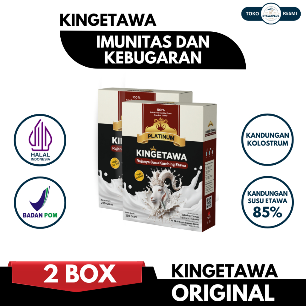 

Kingetawa - Paket 2 Box - Susu Kesehatan Kambing Etawa Rasa Jahe 100% Asli Original Atasi Nyeri Sendi dan Tulang
