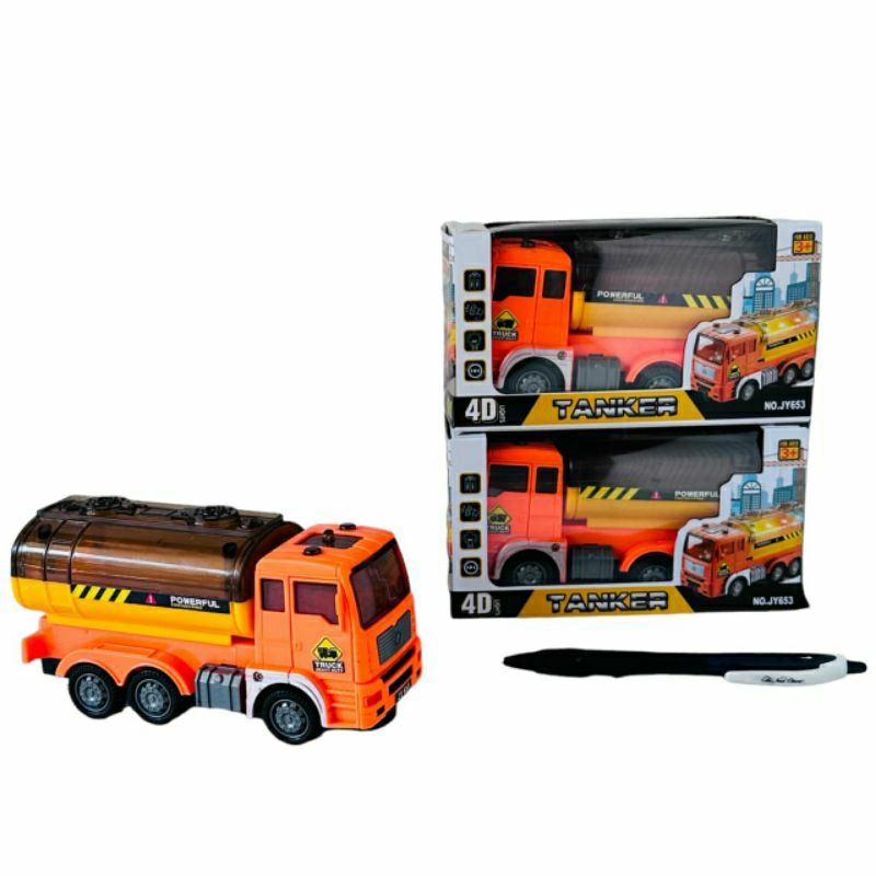 Mainan mobil truck tangki lampu maian truck tangki bump truck molen
