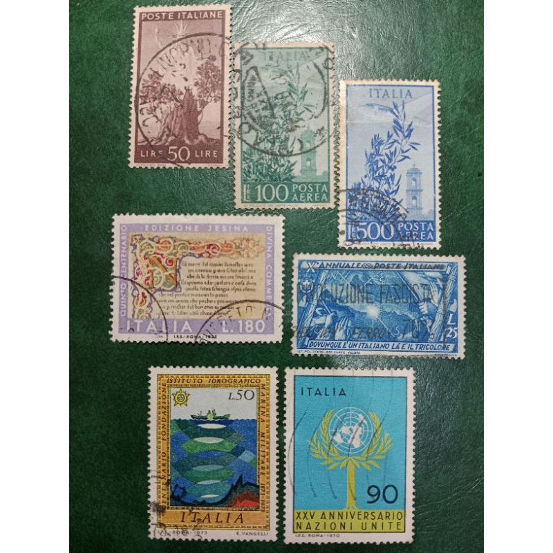 

prangko Italia 7 pcs Campur USED
