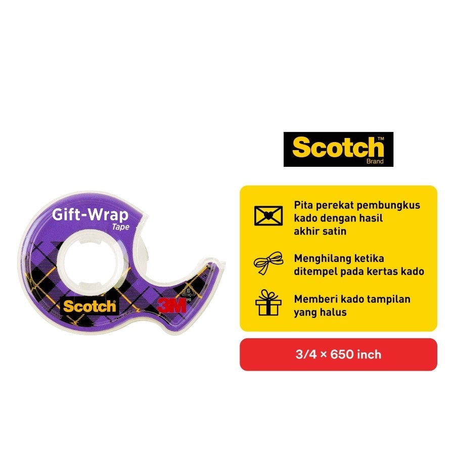 

3M Scotch CAT 15 Gift Wrap Tape with Dispenser