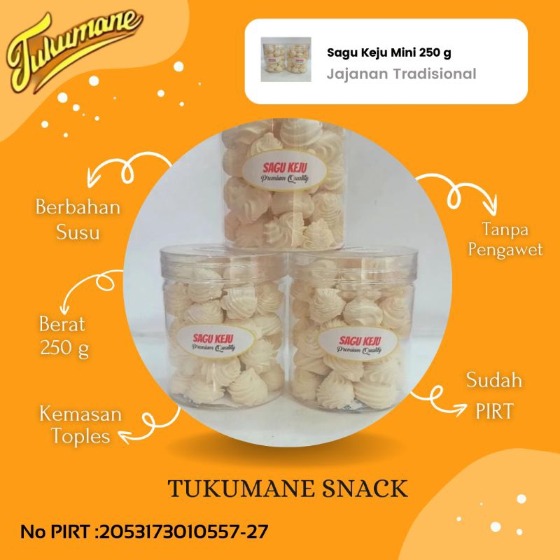 Sagu Keju Sagu Susu Mini Kemasan Toples Exclusive 225g