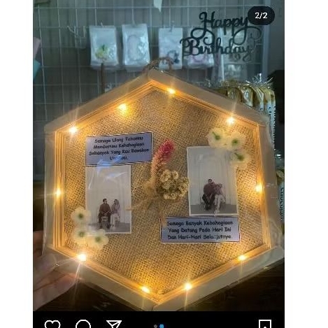 hexa frame/ bingkai foto/stik eskrim/ bingkai aesthethic